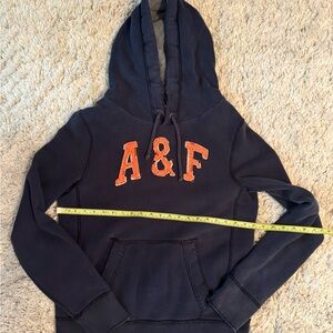 Abercrombie & Fitch Gray Waffle Knit Hoodie